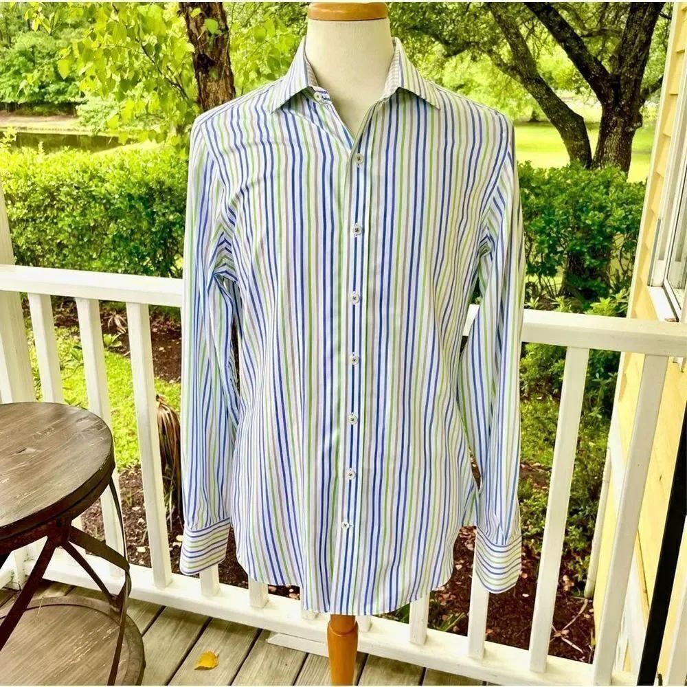J. Hilburn Striped Dress Shirt.